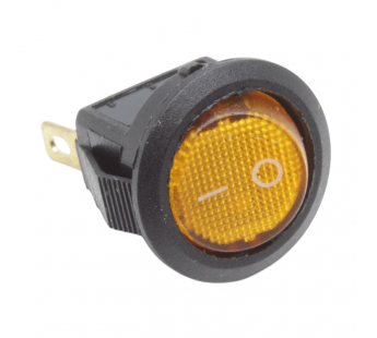 Клавишные переключатели DAIER KCD5-2-101N-C3-Y/B-220VПереключатель на панель с подсветкой 220В желтый ON-OFF SPST 250В3А (14мм)#2171700
