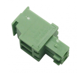 Разъемные клеммники KAIFENG KF12EKA-3.81-02P-1G (Зеленый)Разъемный клеммник на кабель угловой 2 конт. шаг 3,81мм 250В 7А#2169432
