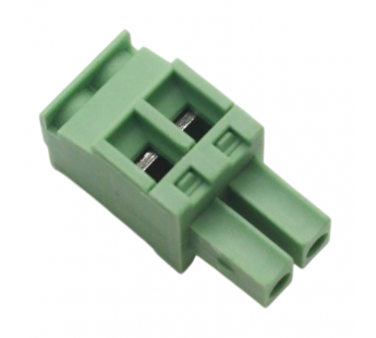 Разъемные клеммники KAIFENG KF12EKB-3.81-02P-1G (Зеленый)Разъемный клеммник на кабель угловой 2 конт. шаг 3,81мм 250В 7А#2169425