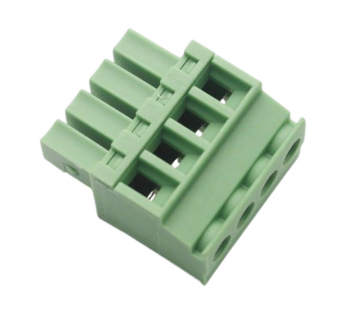 Разъемные клеммники KAIFENG KF12EKB-3.81-04P-1G (Зеленый)Разъемный клеммник на кабель угловой 4 конт. шаг 3,81мм 250В 7А#2169423