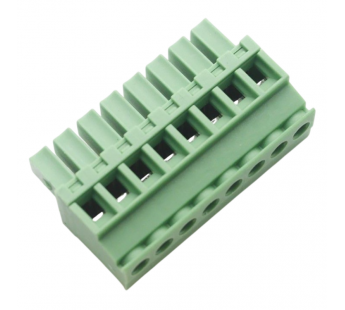 Разъемные клеммники KAIFENG KF12EKB-3.81-08P-1G (Зеленый)Разъемный клеммник на кабель угловой 8 конт. шаг 3,81мм 250В 7А#2169420
