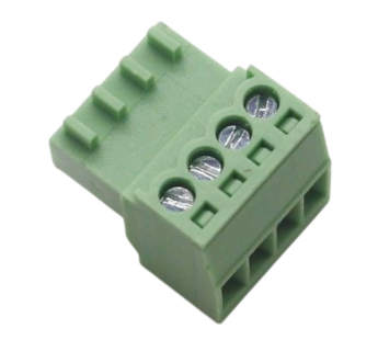 Разъемные клеммники KAIFENG KF12EY-2.54-04P-1G (Зеленый)Разъемный клеммник на кабель 4 конт. шаг 2,54мм 130В 10А#2169459