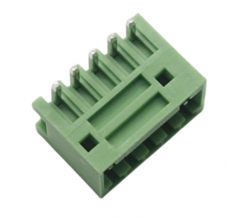 Разъемные клеммники KAIFENG KF12EZR-2.54-05P-1G (Зеленый)Разъемный клеммник на плату угловой 5 конт. шаг 2,54мм 130В 10А#2169451
