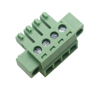 Разъемные клеммники KAIFENG KF2EDGM-Y-3.81-04P-1G (Зеленый)Разъемный клеммник на кабель 4 конт. шаг 3,81мм 250В 7А#2169487
