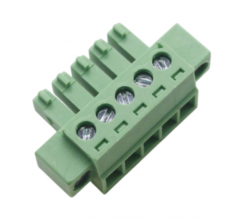 Разъемные клеммники KAIFENG KF2EDGM-Y-3.81-05P-1G (Зеленый)Разъемный клеммник на кабель 5 конт. шаг 3,81мм 250В 7А#2169486