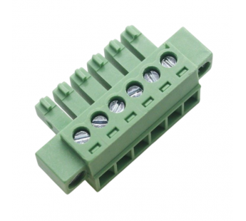 Разъемные клеммники KAIFENG KF2EDGM-Y-3.81-06P-1G (Зеленый)Разъемный клеммник на кабель 6 конт. шаг 3,81мм 250В 7А#2169485