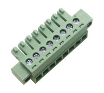 Разъемные клеммники KAIFENG KF2EDGM-Y-3.81-08P-1G (Зеленый)Разъемный клеммник на кабель 8 конт. шаг 3,81мм 250В 7А#2169484