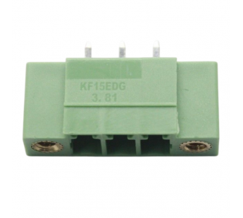 Разъемные клеммники KAIFENG KF2EDGVM-Y-3.81-03P-1G (Зеленый)Разъемный клеммник на плату 3 конт. шаг 3,81мм 250В 7А#2169498