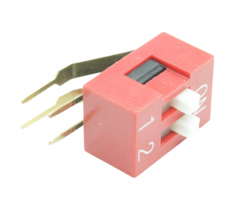 DIP-переключатели DAIER DA-02R (Красный) DIP переключатель 2 поз.угловой 50В 0,1А#2170544