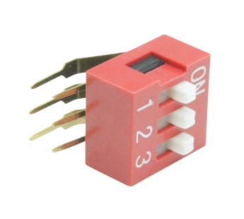 DIP-переключатели DAIER DA-03R (Красный) DIP переключатель 3 поз.угловой 50В 0,1А#2170543