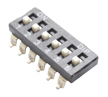 DIP-переключатели NONAME DIP переключатель SMD 6 поз. 24В 0,025А#2170602