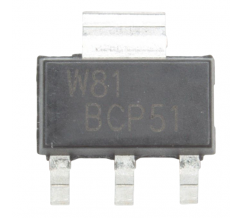 Биполярные транзисторы Nexperia BCP51 (SOT-223) Биполярныйтранзистор PNP 45В 1А#2166631