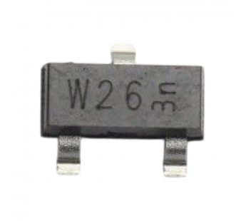 Биполярные транзисторы NXP PDTC123ET (SOT-23)/*26 Цифровойбиполярный транзистор NPN 50В 0,1А R1=2,2 кОм R2=2,2 кОм#2169927