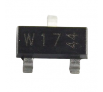 Биполярные транзисторы NXP PDTC124ET (SOT-23)/*17 Цифровойбиполярный транзистор NPN 50В 0,1А R1=22 кОм R2=22 кОм#2170047