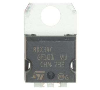Биполярные транзисторы STM BDX34C (TO-220) Транзистор ДарлингтонаPNP 100В 10А#2170125