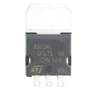 Биполярные транзисторы STM BDX54C (TO-220) Транзистор ДарлингтонаPNP 100В 8А#2170123