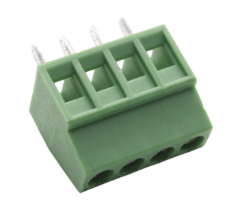 Винтовые клеммники KAIFENG KF120-2.54-04P-1G (Зеленый) Винтовойклеммник на плату 4 конт. шаг 2,54мм 130В 8А#2170341
