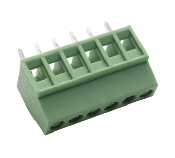 Винтовые клеммники KAIFENG KF120-2.54-06P-1G (Зеленый) Винтовойклеммник на плату 6 конт. шаг 2,54мм 130В 8А#2170339