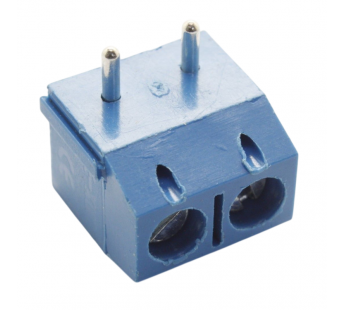 Винтовые клеммники KAIFENG KF301R-5.0-02P-1B (Синий) Винтовойклеммник на плату угловой 2 конт. шаг 5мм 250В 17,5А#2170940