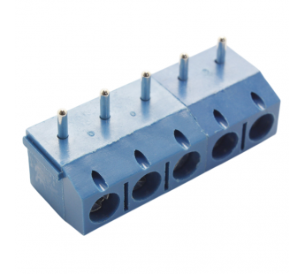 Винтовые клеммники KAIFENG KF301R-5.0-05P-1B (Синий) Винтовойклеммник на плату угловой 5 конт. шаг 5мм 250В 17,5А#2170937