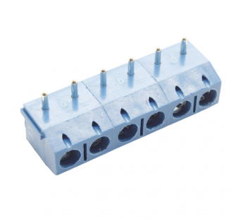 Винтовые клеммники KAIFENG KF301R-5.0-06P-1B (Синий) Винтовойклеммник на плату угловой 6 конт. шаг 5мм 250В 17,5А#2170936