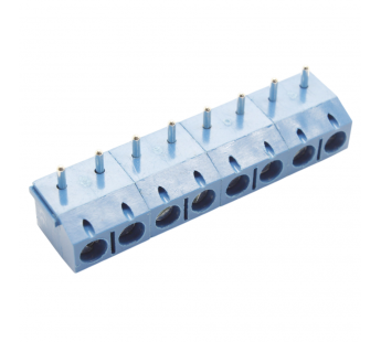 Винтовые клеммники KAIFENG KF301R-5.0-08P-1B (Синий) Винтовойклеммник на плату угловой 8 конт. шаг 5мм 250В 17,5А#2170935