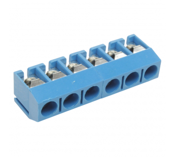 Винтовые клеммники KAIFENG KF301V-5.0-06P-1B (Синий) Винтовойклеммник на плату 6 конт. шаг 5мм 250В 17,5А#2170928