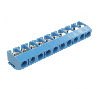 Винтовые клеммники KAIFENG KF301V-5.0-10P-1B (Синий) Винтовойклеммник на плату 10 конт. шаг 5мм 250В 17,5А#2170926