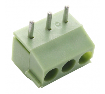 Винтовые клеммники KAIFENG KF350R-3.50-03P-1G (Зеленый) Винтовойклеммник на плату угловой 3 конт. шаг 3,5мм 130В 10А#2171004