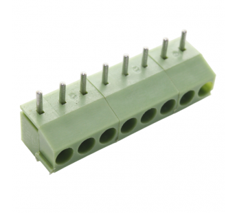 Винтовые клеммники KAIFENG KF350R-3.50-08P-1G (Зеленый) Винтовойклеммник на плату угловой 8 конт. шаг 3,5мм 130В 10А#2170988