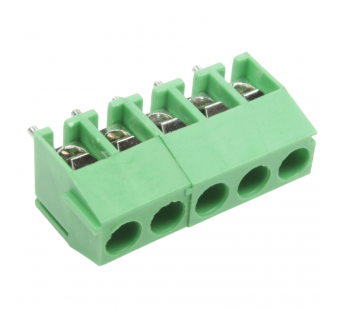 Винтовые клеммники KAIFENG KF350V-3.50-05P-1G (Зеленый) Винтовойклеммник на плату 5 конт. шаг 3,5мм 130В 10А#2170967