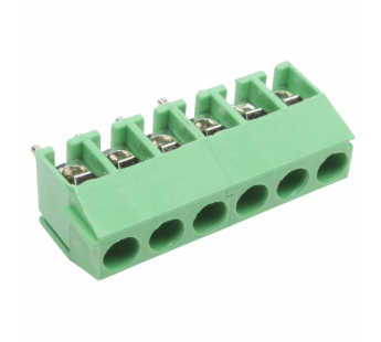 Винтовые клеммники KAIFENG KF350V-3.50-06P-1G (Зеленый) Винтовойклеммник на плату 6 конт. шаг 3,5мм 130В 10А#2170962