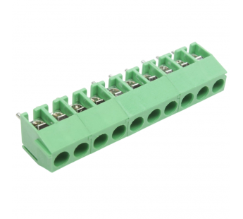 Винтовые клеммники KAIFENG KF350V-3.50-10P-1G (Зеленый) Винтовойклеммник на плату 10 конт. шаг 3,5мм 130В 10А#2170954