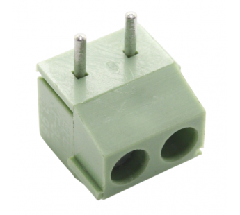 Винтовые клеммники KAIFENG KF396R-3.96-02P-1G (Зеленый) Винтовойклеммник на плату угловой 2 конт. шаг 3,96мм 130В 10А#2171380
