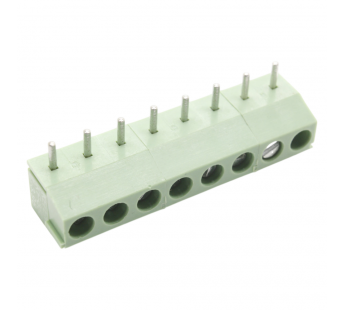 Винтовые клеммники KAIFENG KF396R-3.96-08P-1G (Зеленый) Винтовойклеммник на плату угловой 8 конт. шаг 3,96мм 130В 10А#2171375