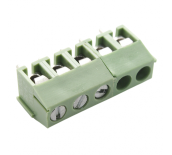 Винтовые клеммники KAIFENG KF396V-3.96-05P-1G (Зеленый) Винтовойклеммник на плату 5 конт. шаг 3,96мм 130В 10А#2171369