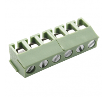 Винтовые клеммники KAIFENG KF396V-3.96-06P-1G (Зеленый) Винтовойклеммник на плату 6 конт. шаг 3,96мм 130В 10А#2171368