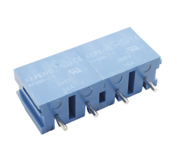 Винтовые клеммники KAIFENG KF705A-7.5-04P-1B (Синий) Винтовойклеммник на плату 4 конт. шаг 7,5мм 450В 24А#2171362