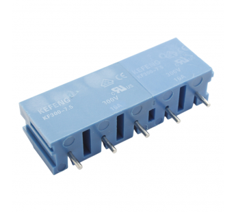 Винтовые клеммники KAIFENG KF705A-7.5-05P-1B (Синий) Винтовойклеммник на плату 5 конт. шаг 7,5мм 450В 24А#2171080