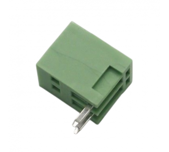 Разъемные клеммники KAIFENG KF12EZR-2.54-02P-1G (Зеленый)Разъемный клеммник на плату угловой 2 конт. шаг 2,54мм 130В 10А#2169454