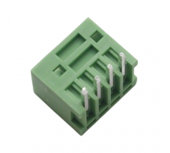 Разъемные клеммники KAIFENG KF12EZR-2.54-04P-1G (Зеленый)Разъемный клеммник на плату угловой 4 конт. шаг 2,54мм 130В 10А#2169452