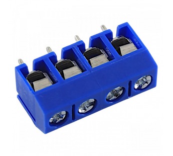 Винтовые клеммники KAIFENG KF302-5.0-04P-1B (Синий) Винтовойклеммник на плату 4 конт. шаг 5мм 250В 17,5А#2170922