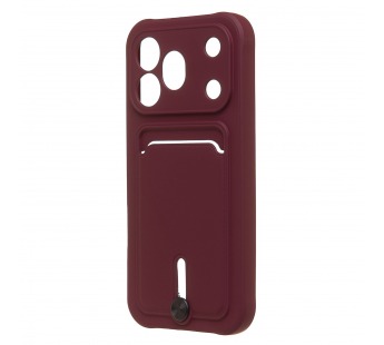 Чехол-накладка - SC304  с картхолдером для "Honor 600 Pro" (bordo) (245001)#2166553