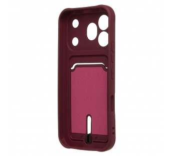 Чехол-накладка - SC304  с картхолдером для "Honor 600 Pro" (bordo) (245001)#2166552