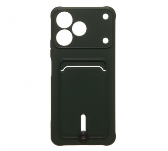 Чехол-накладка - SC304 с картхолдером для "Realme Note 80" (dark green) (245121)#2166489
