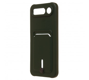 Чехол-накладка - SC304 с картхолдером для "Tecno Spark 50 5G" (dark green) (245050)#2166458