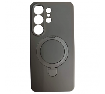 Чехол силиконовый Samsung S26 Ultra MagSafe цветной с кольцом серый#2166771
