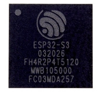 Микроконтроллеры ESPRESSIF ESP32-S3FH4R2 (QFN-56)Микроконтроллер 32-Бит 2x240MHz 4MB Flash 2MB PSRAM 384kB ROM512kB SRAM#2174138