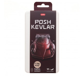 Чехол-накладка Cellis SM009 POSH KEVLAR SafeMag для "Apple iPhone 17 Pro Max" (red) (245476)#2168747