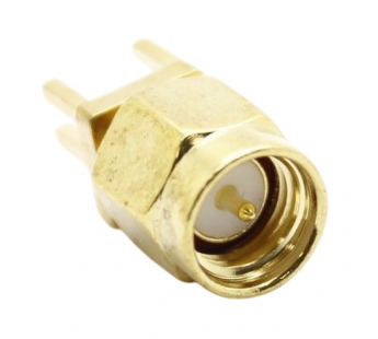 Разъемы высокочастотные Ruichi SMA-JE 15 Gold Штекер SMA под пайкук печатной плате, частичная опора#2175754